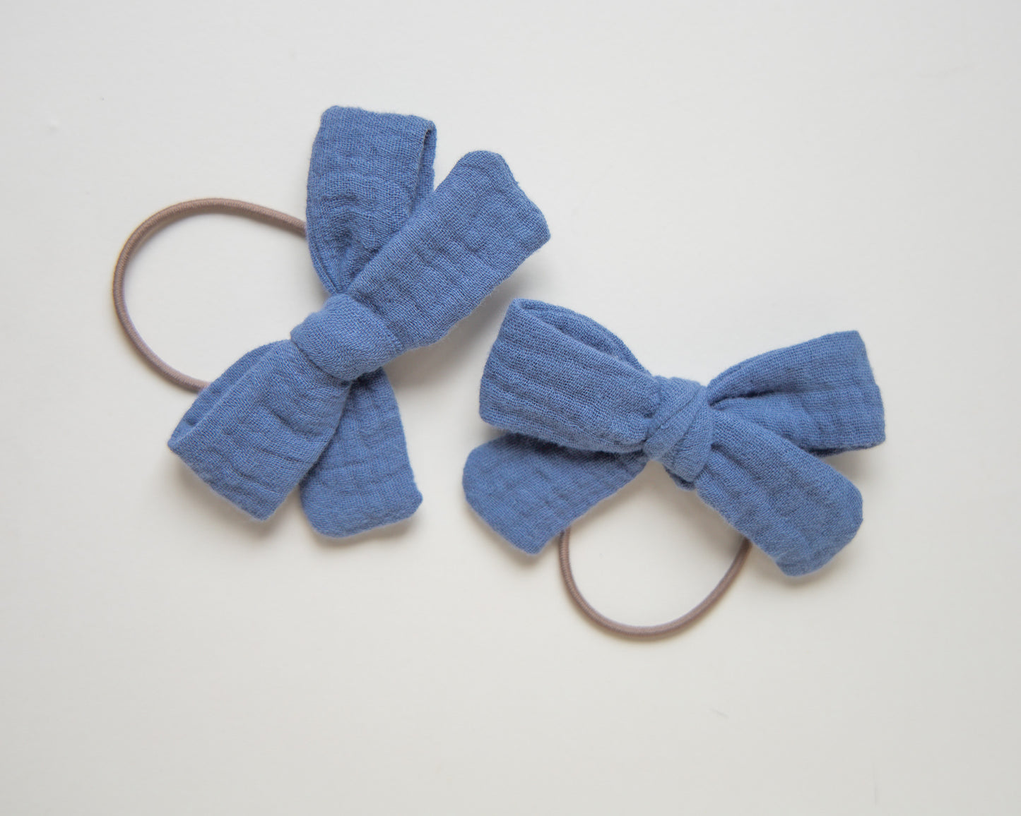 Boucle pigtails - Mousseline bleue